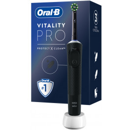 Зубна щітка електрична Oral-B Braun Vitality D103.413.3 Protect x clean типу 3708 Black