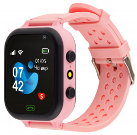 Детские часы AmiGo GO009 Camera+LED WIFI Pink