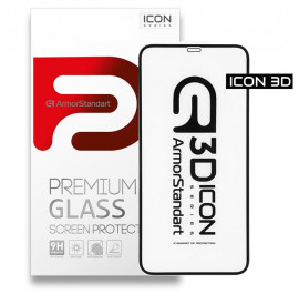 Захисне скло для смартфону Armorstandart for Apple iPhone 12/12 Pro Black 0.33mm 3D (ARM57192)
