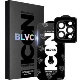 Захисне скло для смартфону Armorstandart Supreme Plus Black Icon for Apple iPhone 14 Pro (ARM68063)