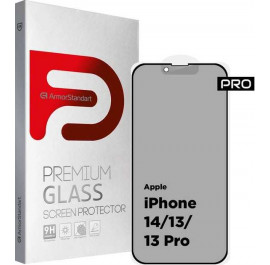 Захисне скло для смартфону Armorstandart Pro Anti-spy Matte for Apple iPhone 14/13/13 Pro Black (ARM68603)