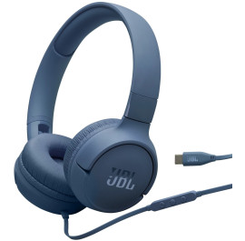 Навушники накладні дротові JBL Tune 520C USB-C Blue (JBLT520CBLU)