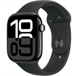 Смарт-годинник Apple Watch Series 10 GPS 46mm Jet Black Aluminium Case with Black Sport Band - M/L