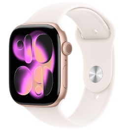 Смарт-годинник Apple Watch Series 11 GPS + eSIM 42mm Rose Gold Aluminium Case with Light Blush Sport Band - S/M