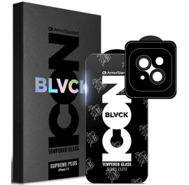Захисне скло для смартфону Armorstandart Supreme Plus Black Icon for Apple iPhone 14 (ARM68071)