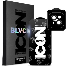 Защитное стекло для смартфона Armorstandart Supreme Plus Black Icon for Apple iPhone 15 (ARM71137)