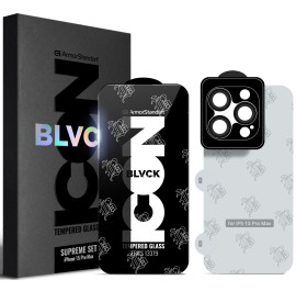 Защитное стекло для смартфона Armorstandart Supreme Set Black Icon для Apple iPhone 15 Pro Max (ARM74188)