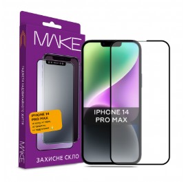 Захисне скло для смартфону MAKE Full Cover Full Glue Apple iPhone 14 Pro Max (MGF-AI14PM)