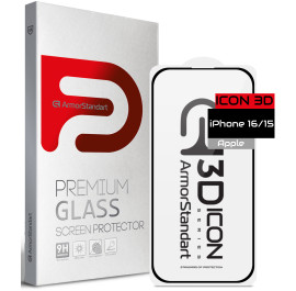 Захисне скло для смартфону ArmorStandart Icon 3D for Apple iPhone 16 / 15 (ARM78027)