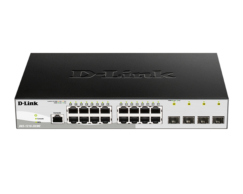 Коммутатор локальной сети (Switch) D-Link DGS-1210-20/ME - Фото 1