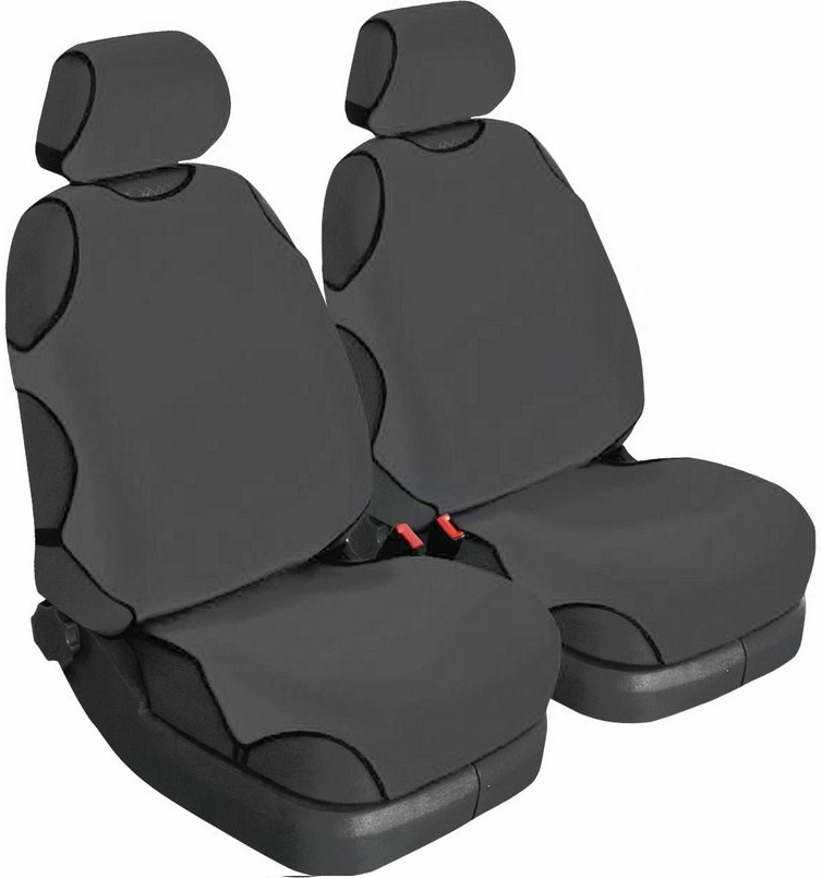 Накидка на спинку переднього сидіння автомобіля Beltex Cotton 2 шт. без підголовників Графіт (BX11510) - Фото 1