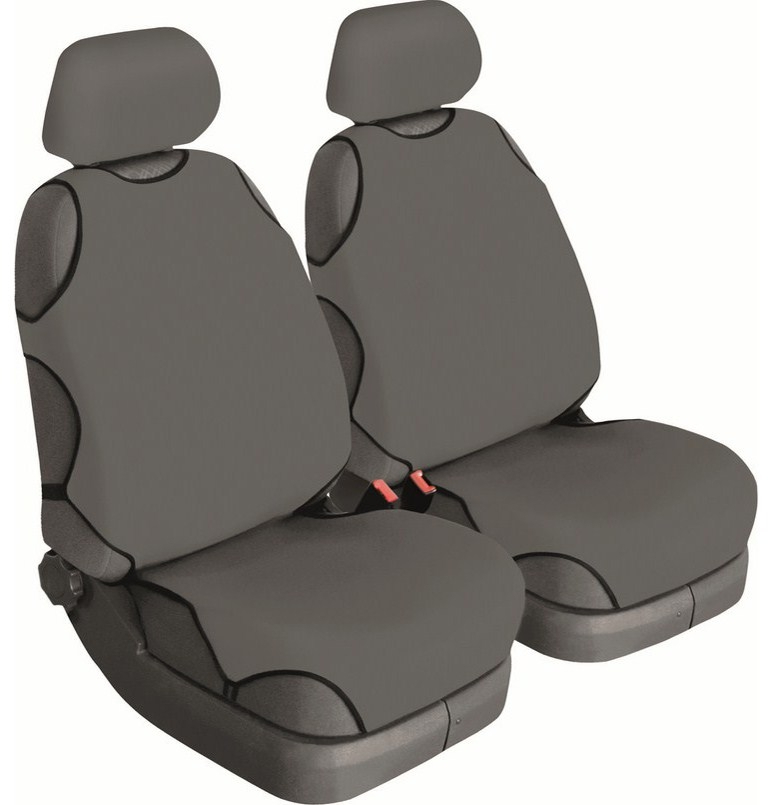 Накидка на спинку переднього сидіння автомобіля Beltex Cotton 2 шт. без підголовників Сірий (BX11110) - Фото 1