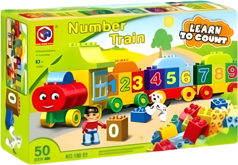 Пластиковый конструктор KID'S HOME TOYS учим цифры 50 эл. (188-22) - Фото 1