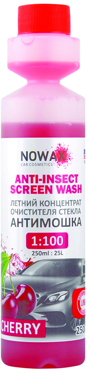 Омивач скла NOWAX Anti Insect Screen Wash Cherry 250 мл (NX25225) - Фото 1