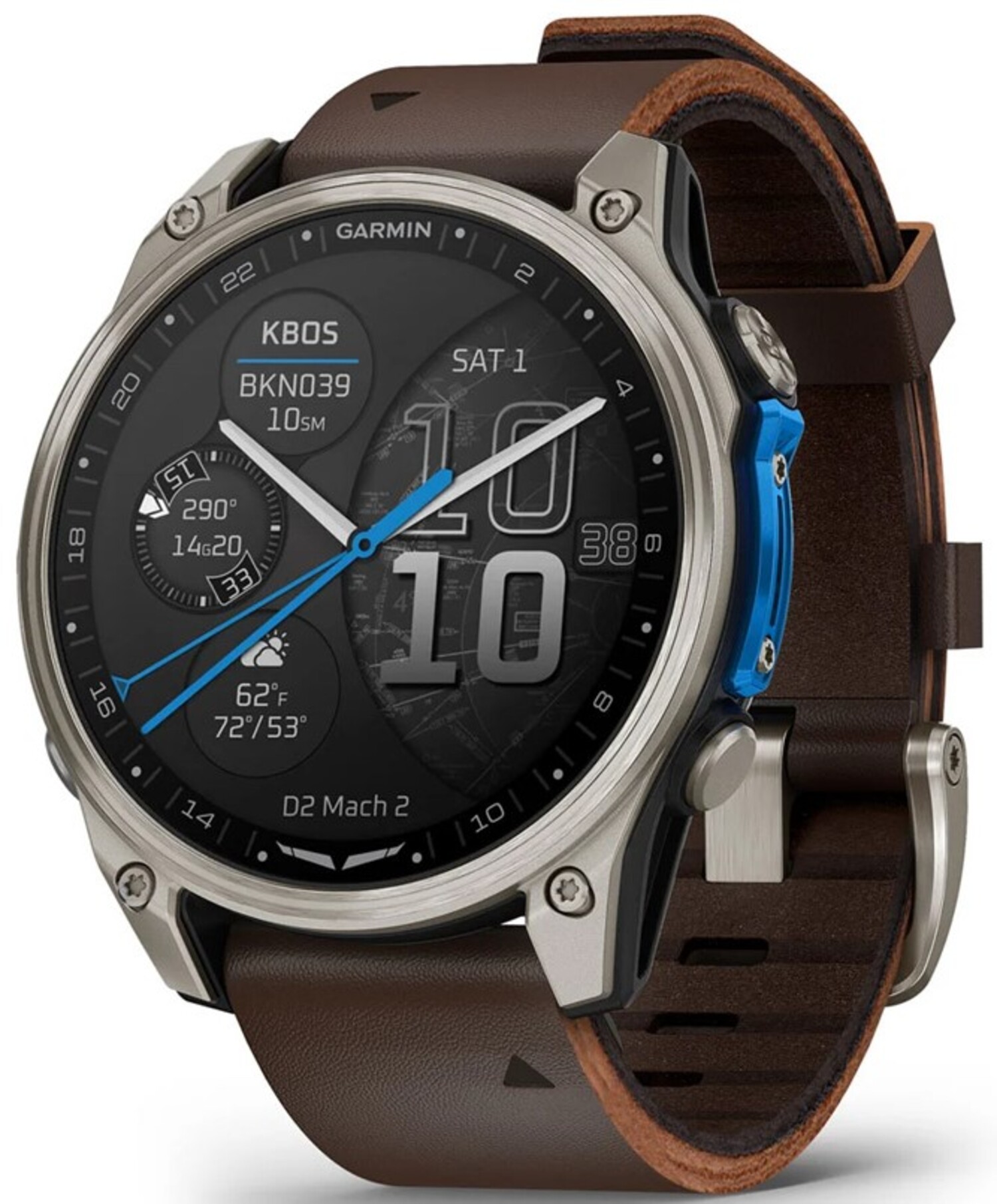 Купить Смарт-часы Garmin D2 Mach 2, 47mm, Saph, Bare Ti/Blk w/LthrBd (010-02904-31) - Фото 1 Смарт-часы Garmin D2 Mach 2, 47mm, Saph, Bare Ti/Blk w/LthrBd (010-02904-31) - Фото 1