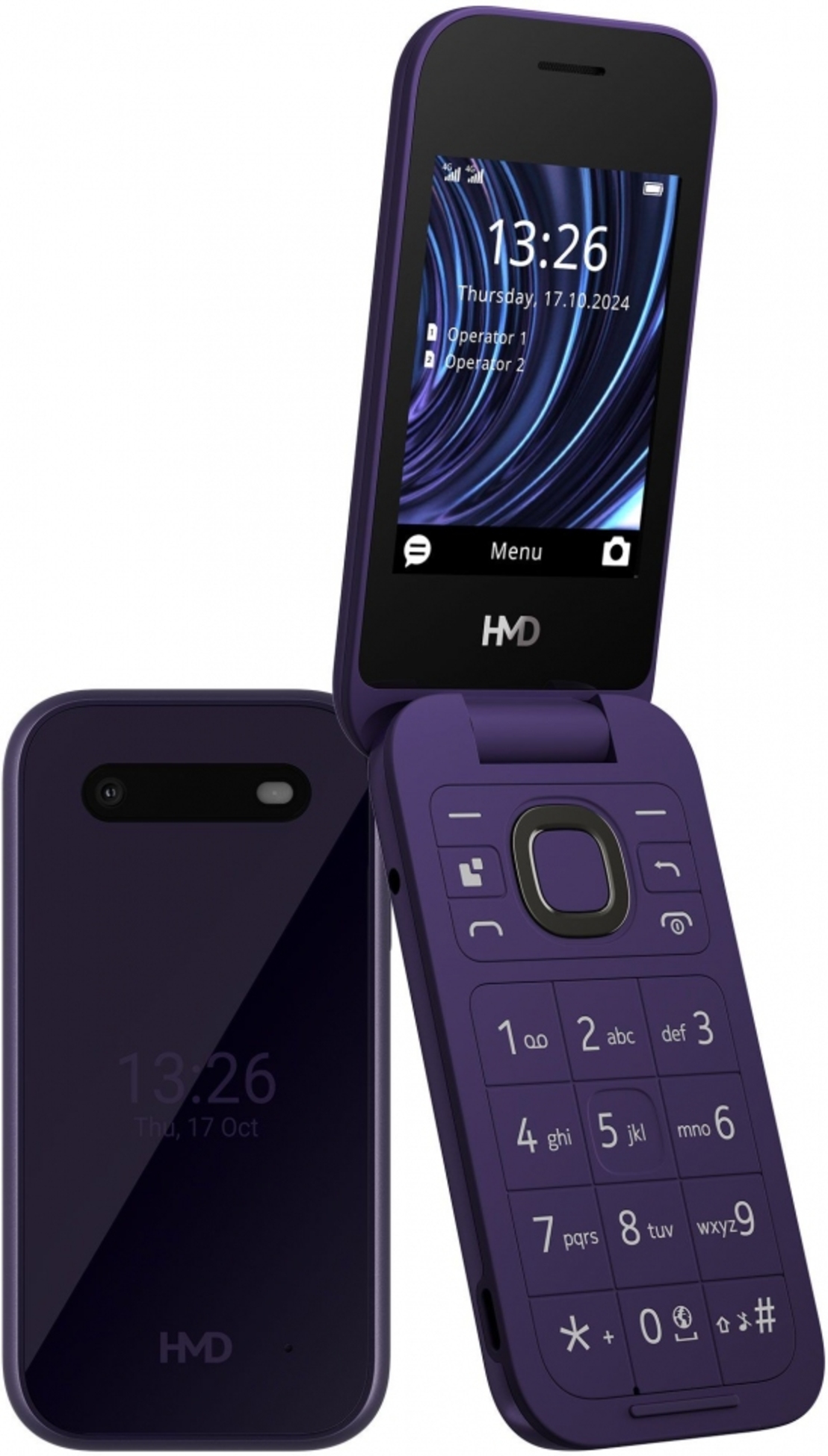 Мобильный телефон HMD 2660 4G Flip DS Violet - Фото 1