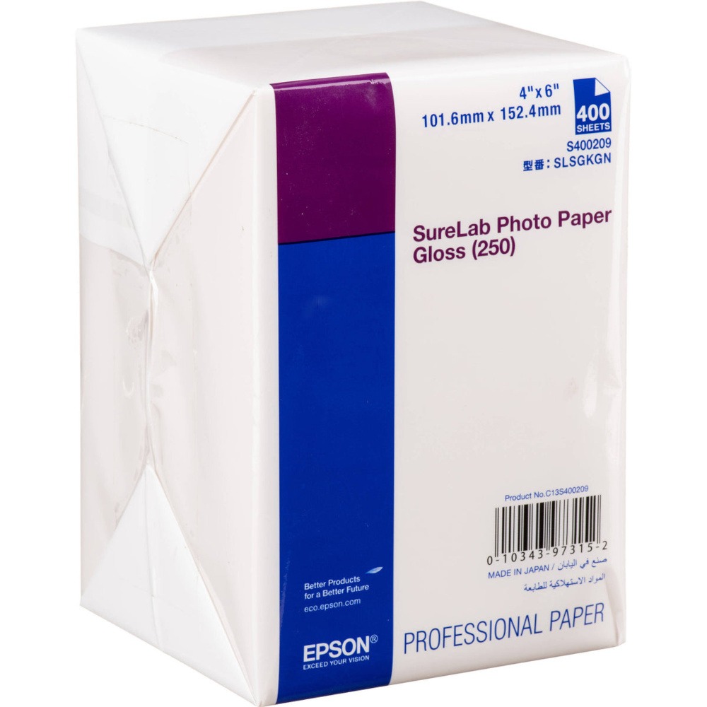 Фотобумага 10х15 Epson 250г/м2 10х15 см 400 л. SureLab Photo Paper Gloss (C13S400209) - Фото 1