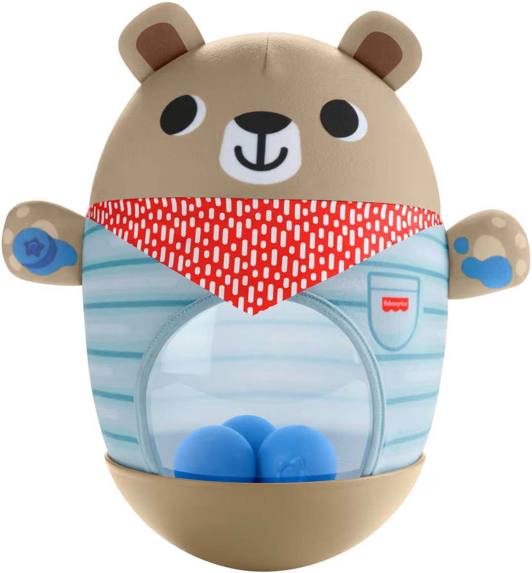 М'яка іграшка Fisher-Price Ведмедик-неваляйко (JLB83) - Фото 1