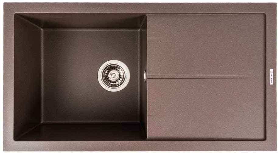 Мийка кухонна VALESO 7843 SOLID матова Темна скеля - Фото 1