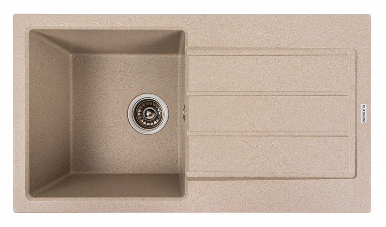 Мойка кухонная Platinum 7843 SOLID матовий Сафарі - Фото 1