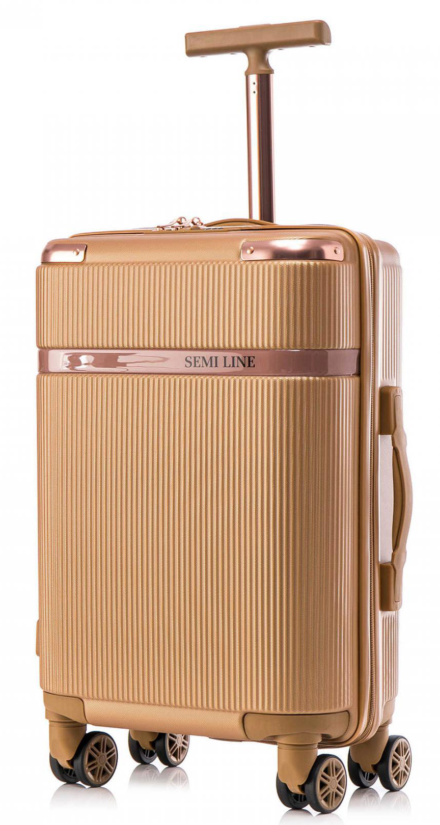 Чемодан Semi Line S Gold (T5667-2) - Фото 1