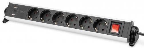 Купить Сетевой фильтр Digitus Office 6xSchuko 16A 3xUSB 1.5 м (DA-70624) - Фото 1 Сетевой фильтр Digitus Office 6xSchuko 16A 3xUSB 1.5 м (DA-70624) - Фото 1