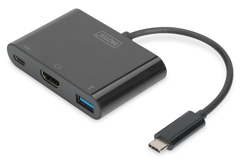 Переходник Digitus USB-C - HDMA 2xUSB (DA-70855) - Фото 1