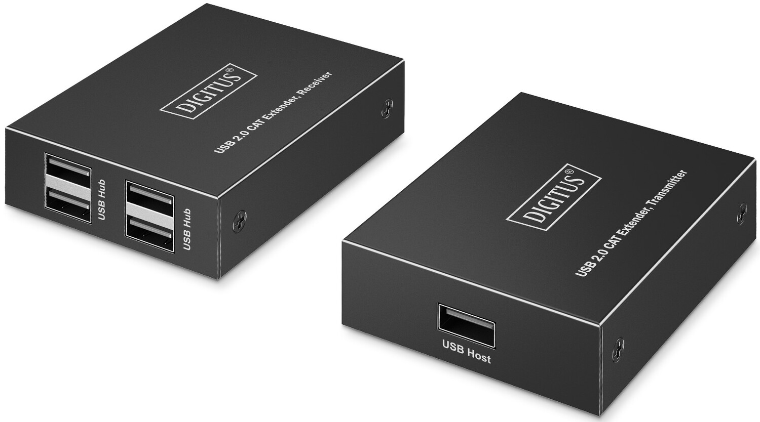 PoE-адаптер Digitus USB 2.0 Cat6 150 м 4хUSB-A Black (DA-73120) - Фото 1
