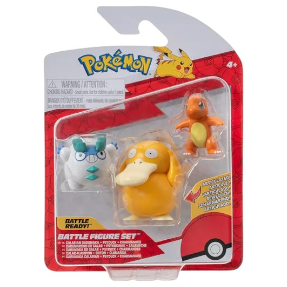 Набор игровых фигурок Pokemon W19 - ЧАРМАНДЕР, ГАЛАРСКИЙ ДАРУМАКА, ПСАЙДАК (PKW3598) - Фото 1
