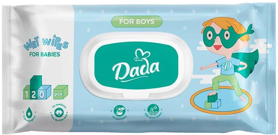 Серветки вологі для дітей Dada 120 шт. (4820207590830)