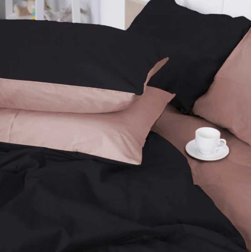 Комплект постельного белья детский MirSon Сатин Dark Coffee 0165+0055 110х140 (2200000686916) - Фото 1