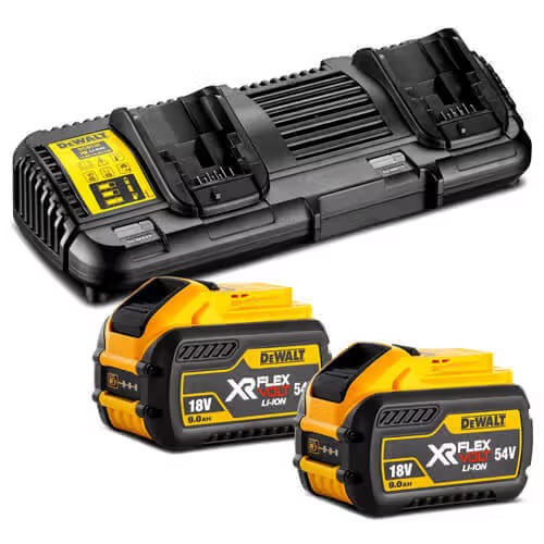 З/У к аккумуляторной батарее для электроинструментов DeWALT 10.8В,14.4В,18В,54В (DCB132X2) - Фото 1