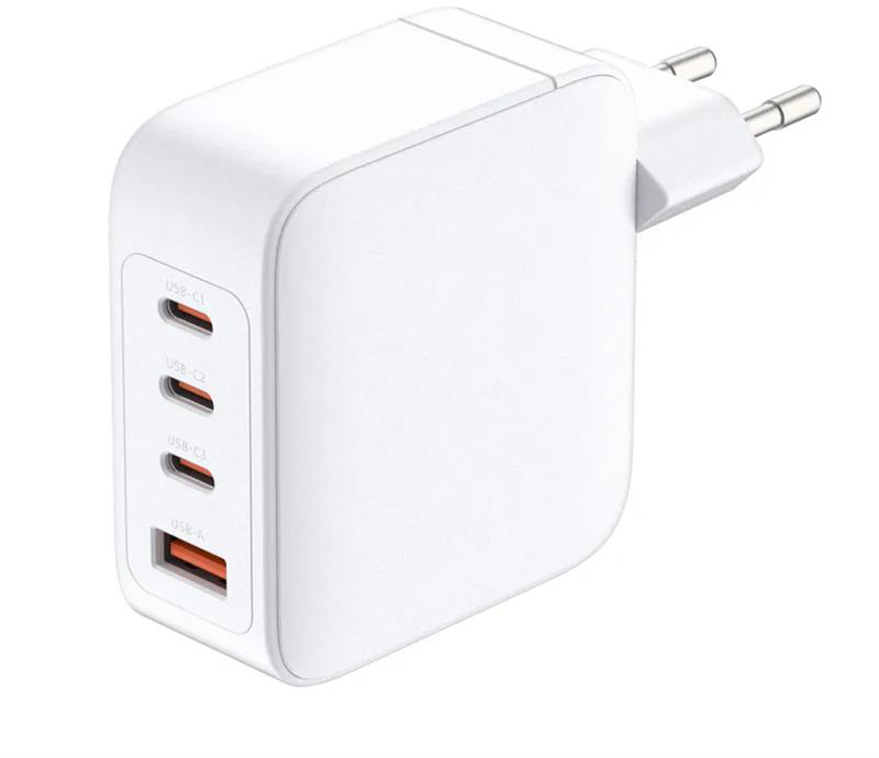 Сетевое зарядное устройство D-Link 140Вт GaN 3хUSB-С 1xUSB-A White (DCF-141) - Фото 1