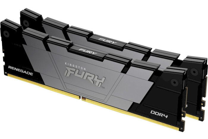 Память DDR Kingston Fury Renegade Black XMP DDR4-3600 32GB (2x16GB) CL16-20-20 1.35V (KF436C16RB12K2/32) - Фото 1
