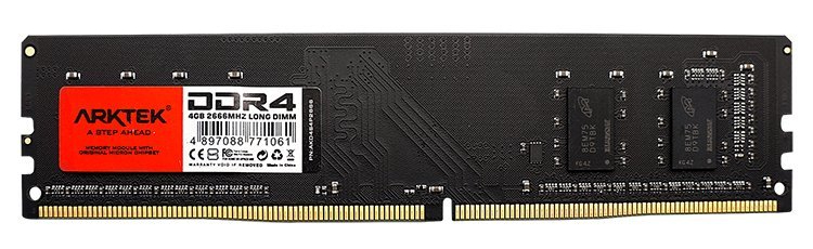 Память DDR Arktek DDR4 4Gb 2666 MHz (AKD4S4P2666) - Фото 1