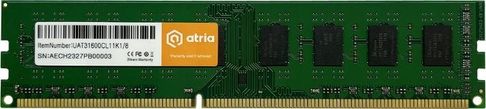 Память DDR ATRIA DDR3 8/1600 (UAT31600CL11K1/8) - Фото 1