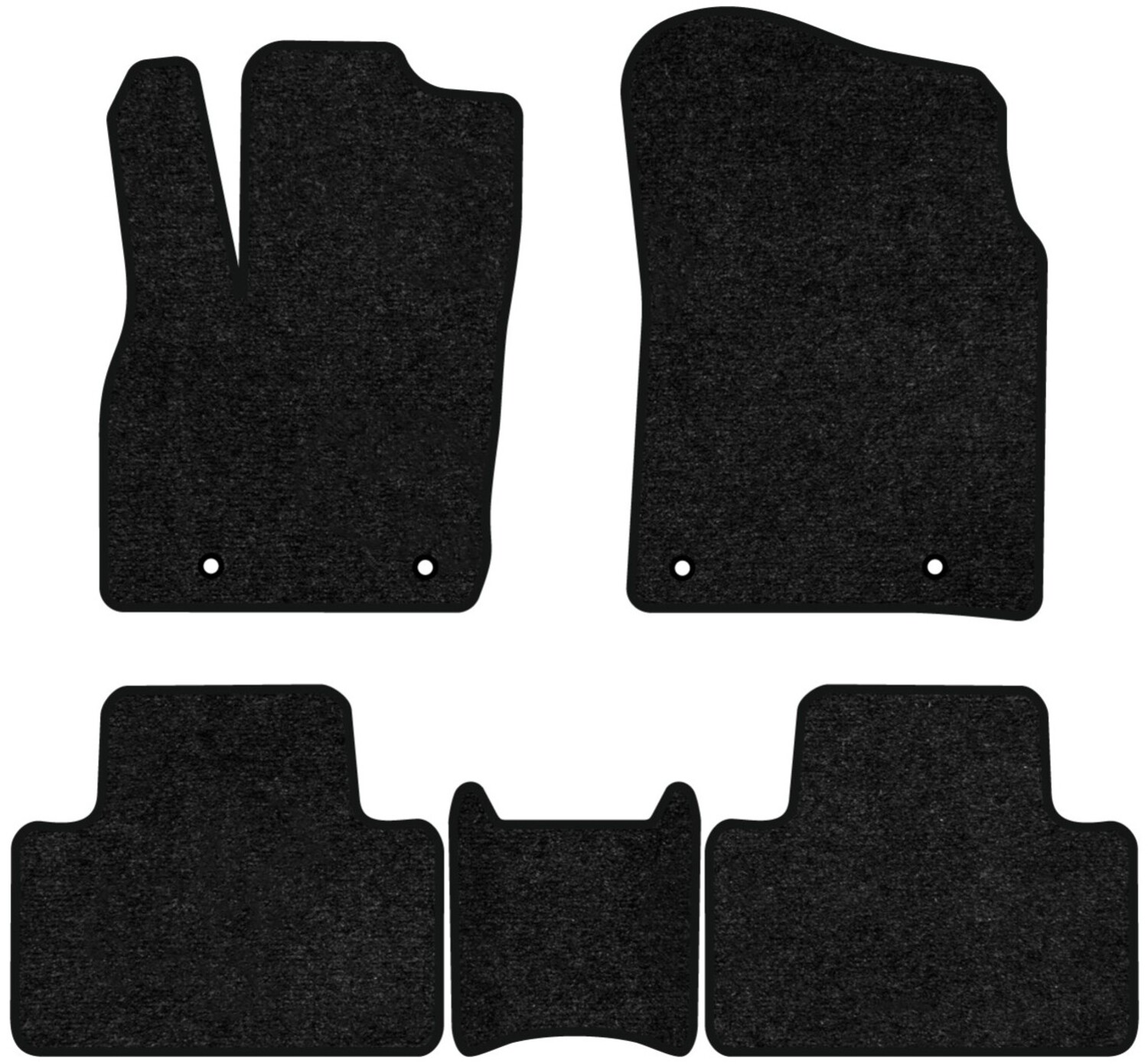 Коврики ворсовые в салон авто EVAtech Standard для Dodge Durango (WK2) 6 seats 2010-2014 3 поколение SUV USA черный кант DE14150C5OU4VEB - Фото 1