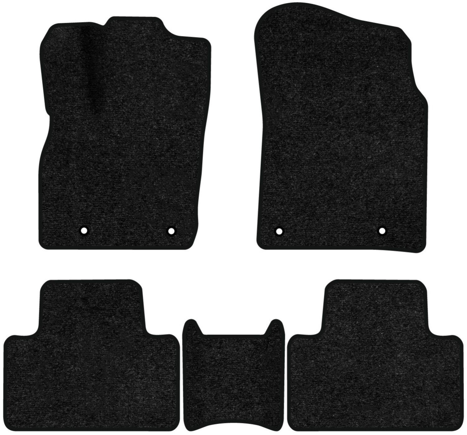 Коврики ворсовые в салон авто EVAtech Standard для Dodge Durango (WK2) 6 seats 2010-2014 3 поколение SUV USA черный кант DE14150CD5OU4VEB - Фото 1