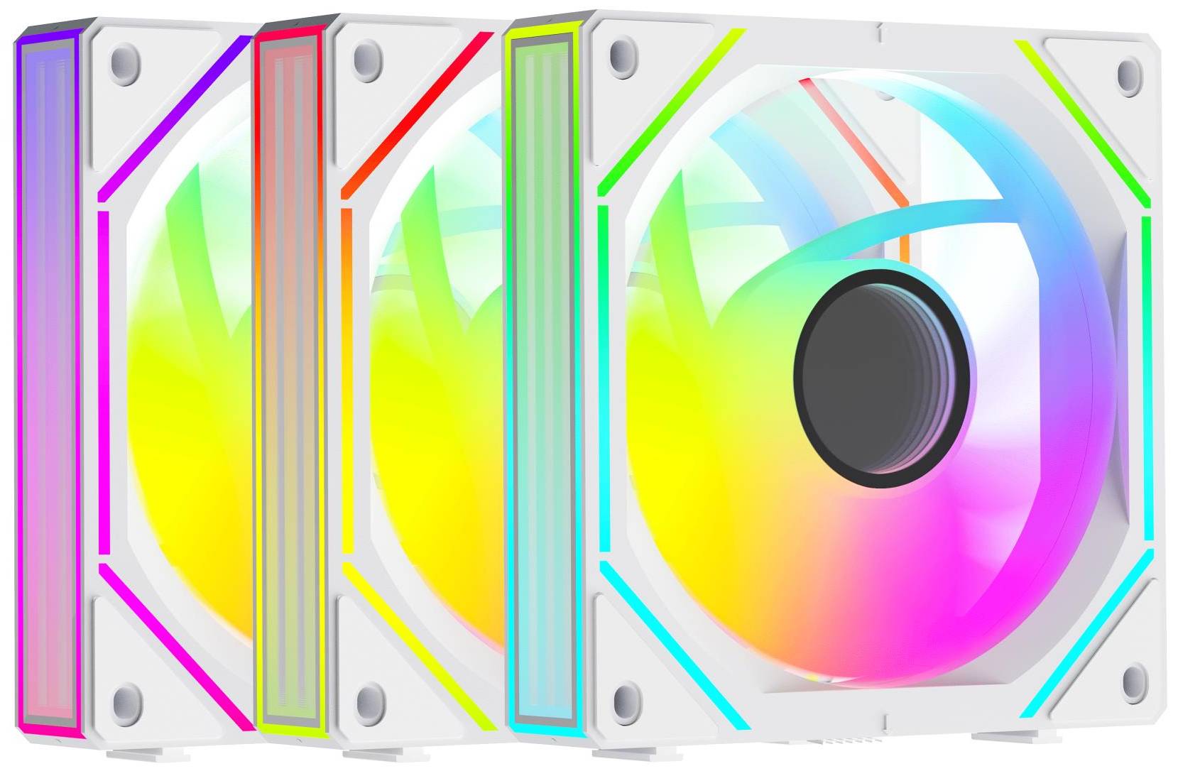 Корпусный вентилятор OCYPUS 120MM GAMMA F12 UNI WH ARGB 3 IN 1 (GAMMA-F12-WH3AM00U-GL) - Фото 1