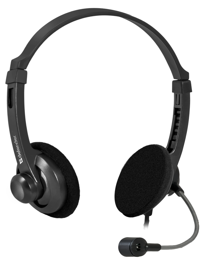 Гарнитура проводная Defender Aura 104 Black (63104) - Фото 1