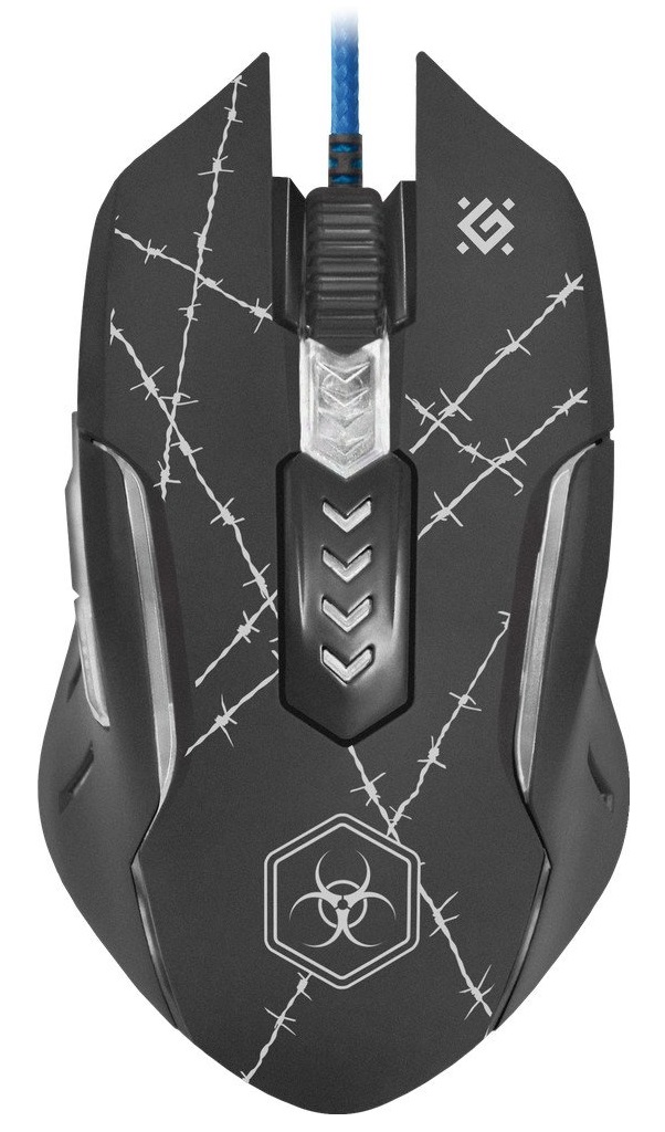 Мышь проводная игровая Defender Doom Forced GM-020L Black + коврик (52020) - Фото 1