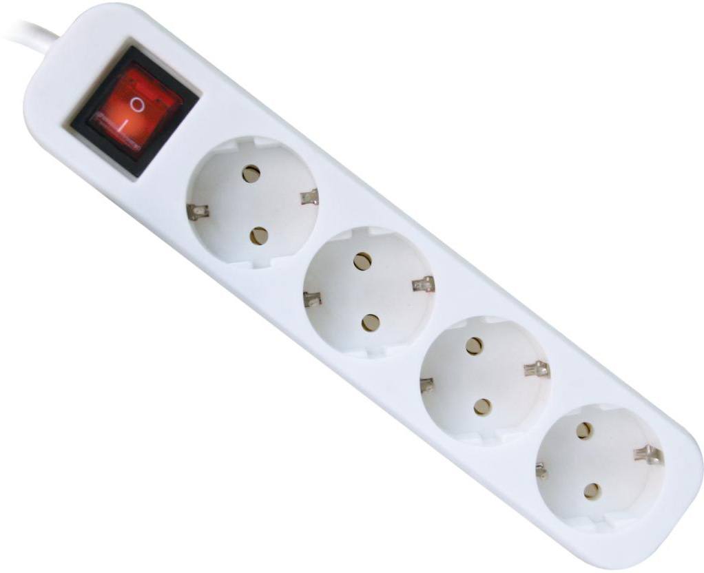 Сетевой фильтр Defender S450 4 розетки, 5 м White (99239) - Фото 1