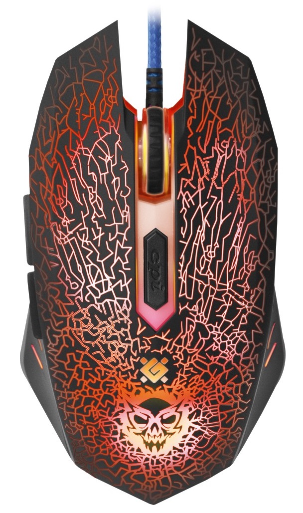 Мышь проводная игровая Defender Shock GM-110L Black + коврик (52110) - Фото 1