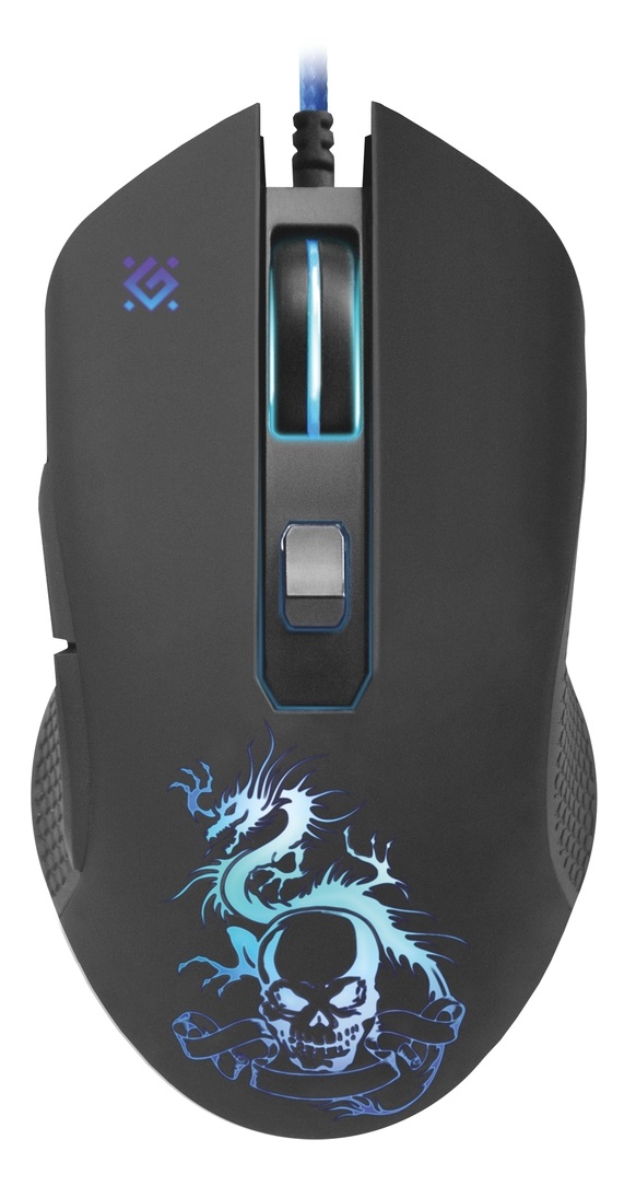 Мышь проводная игровая Defender Sky Dragon GM-090L Black+ коврик  (52090) - Фото 1