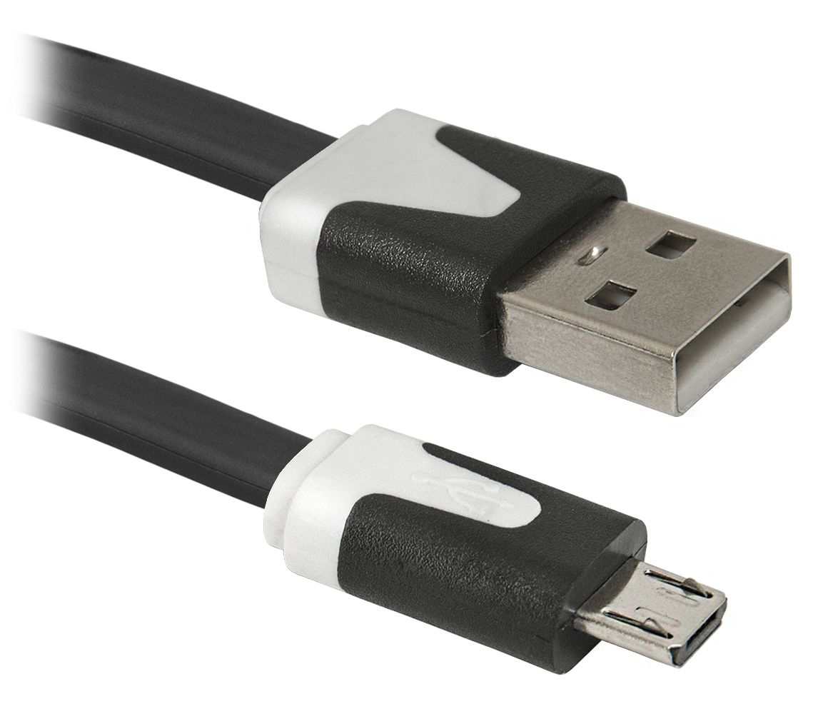 Кабель Defender USB08-03P USB 2.0 AM-MicroBM 1m (87475) - Фото 1