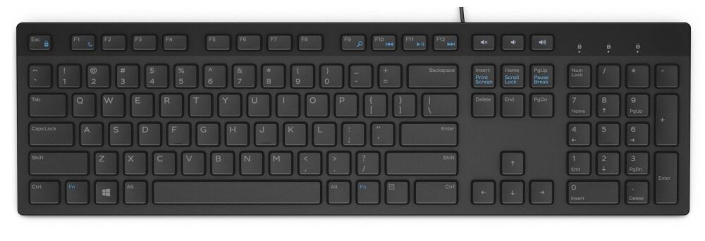 Клавиатура проводная Dell KB216 Ukrainian Qwerty Black (580-AHHE-08) - Фото 1