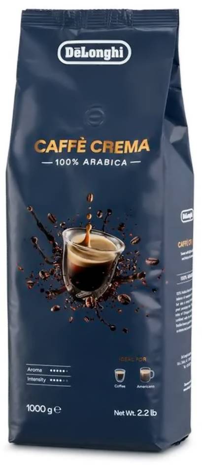Кофе в зернах Delonghi Coffee Crema 1 кг (DLSC618) - Фото 1