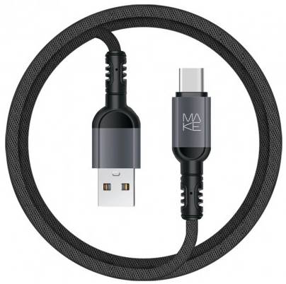Кабель синхронизации данных MAKE USB to Type-C 2.4A 1м Denim Grey (MCB-CD9GR) - Фото 1