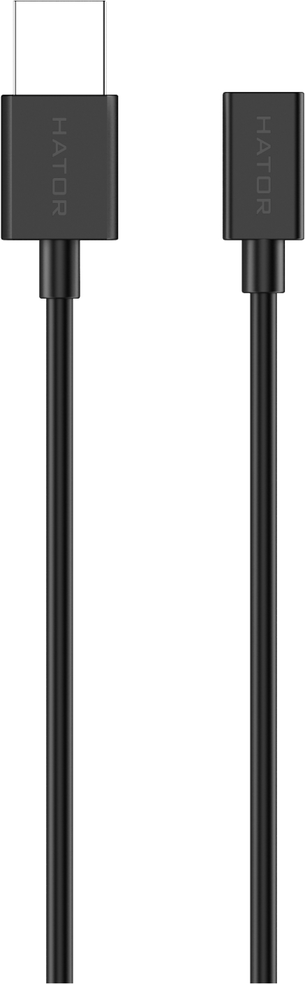 Кабель синхронизации данных Hator type-c to USB-A  Black 1.0 м (ACC416) - Фото 1