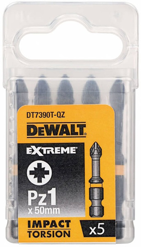 Біта для викрутки DeWALT Impact Torsion Pz1 50mm 5 шт. (DT7390T) - Фото 1